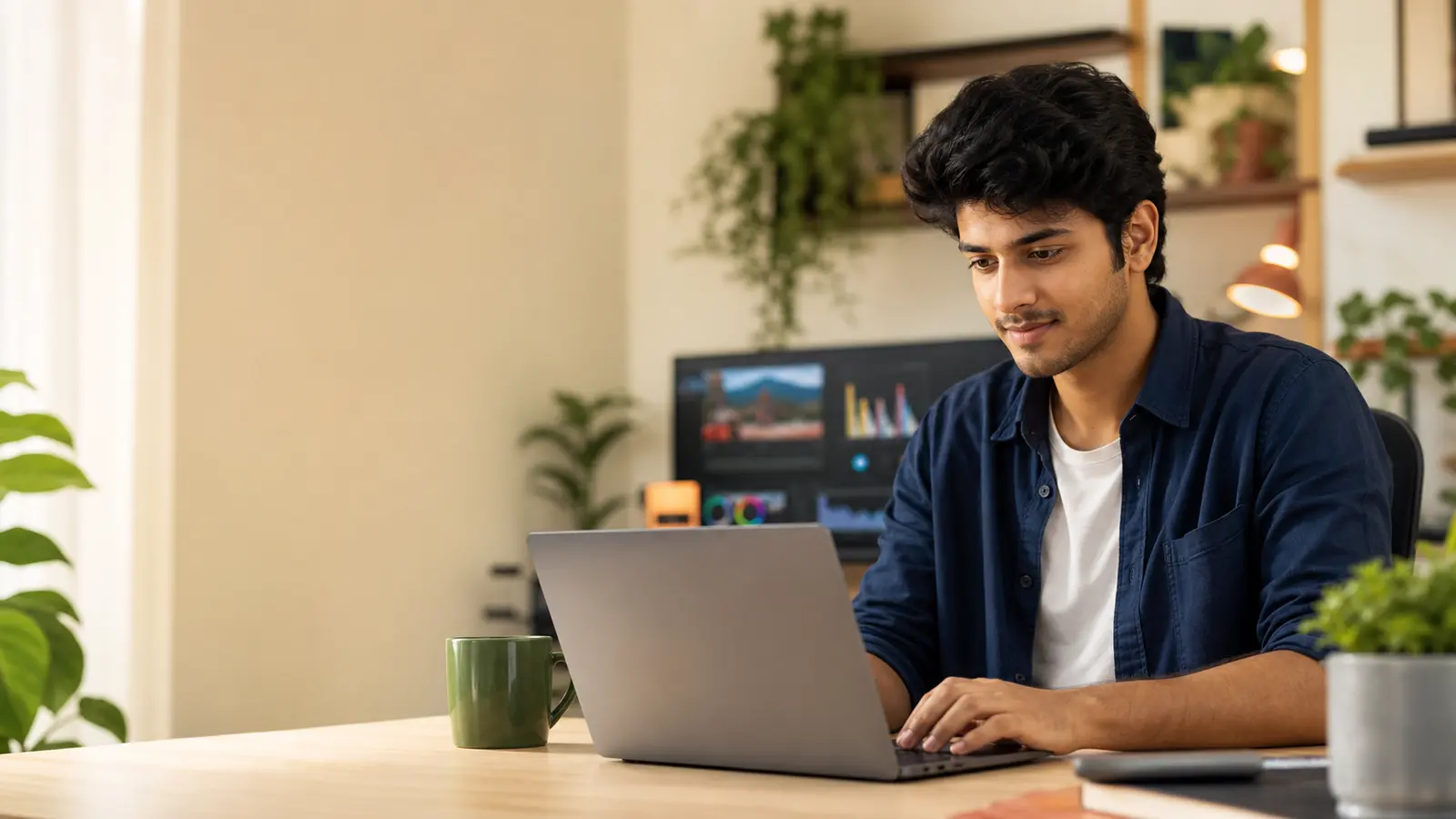 Learner building digital skills on a laptop